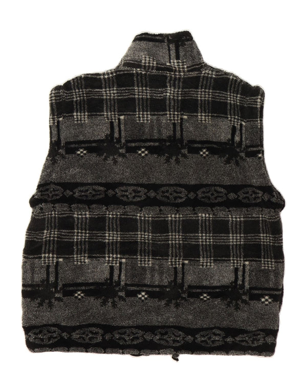 CAMPAGNOLO Herre Fleece Gilet UK 40 Large Grey Fair Isle Polyester
