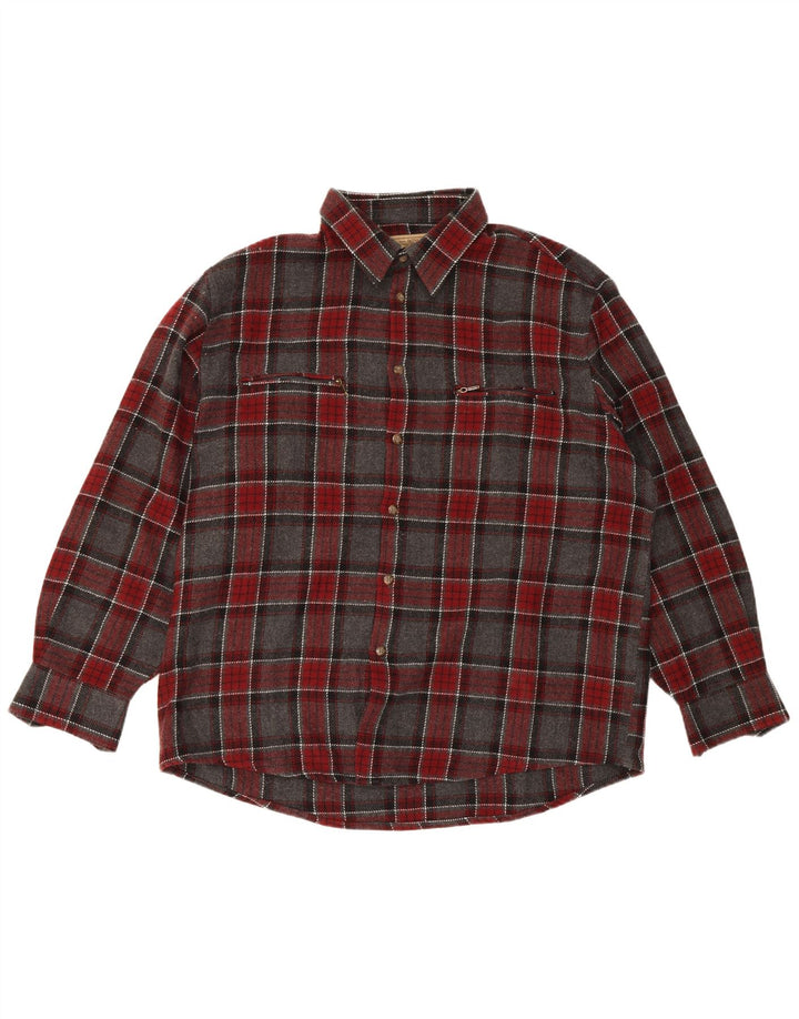European Project Herre flannelskjorte 2XL Grå ternet akryl