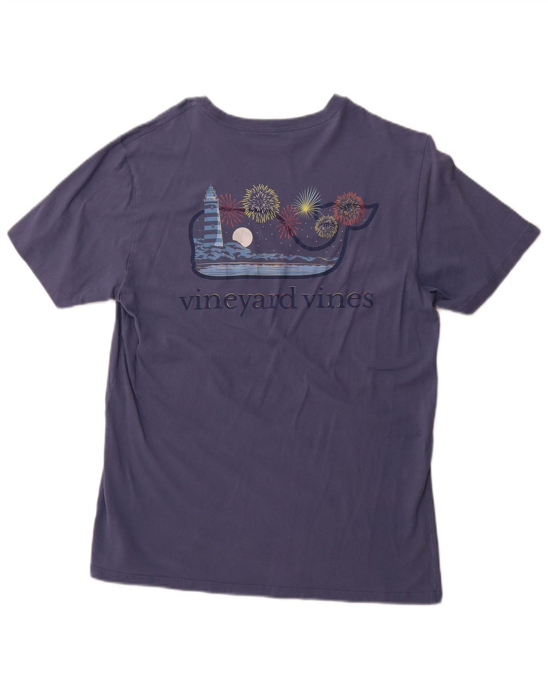 VINEYARD VINES Mens Graphic T-Shirt Top Small Navy Blue Cotton