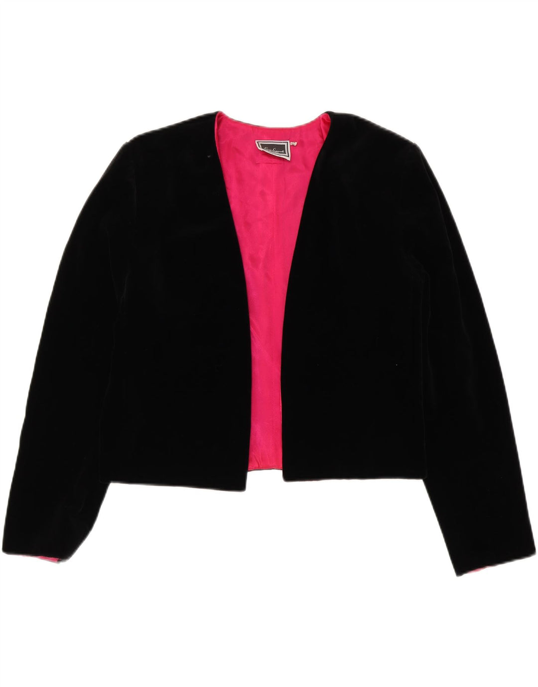 Luisa Spagnoli Dame Open Bolero Jacket IT 44 Medium Sort Bomuld