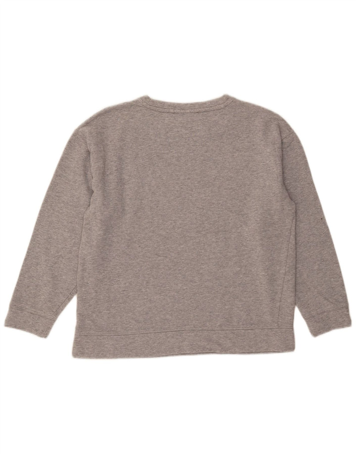 Tommy Hilfiger Graphic Sweatshirt Jumper UK 14 Medium Grey Flecked