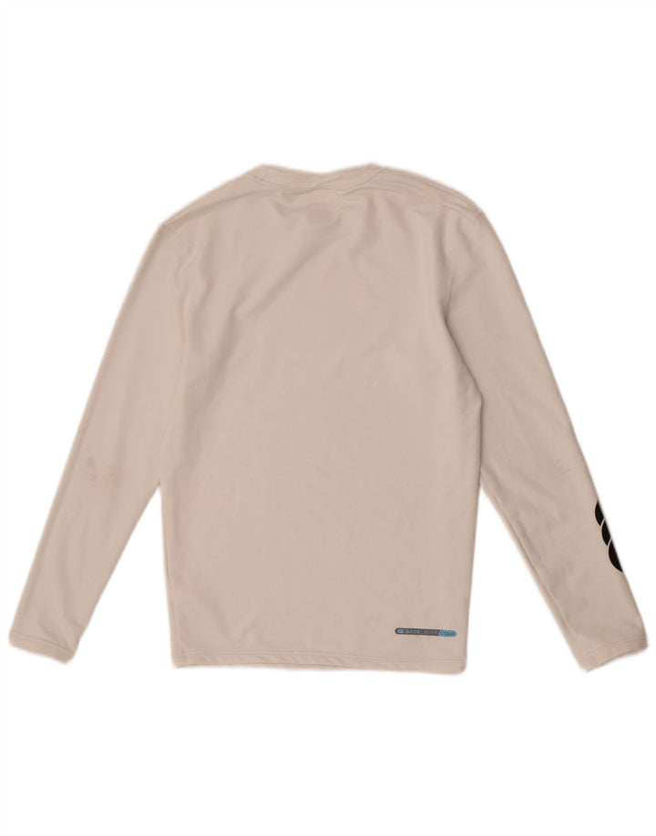 Canterbury Dame Grafisk Top Langærmet UK 12 Medium White