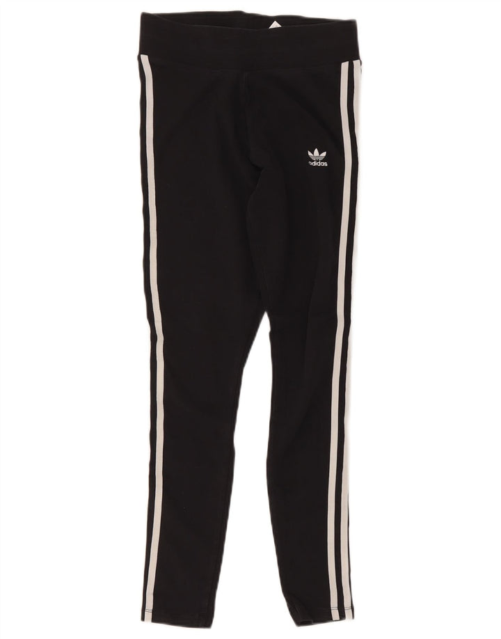 Adidas Dame Leggings UK 10 Small Black Bomuld