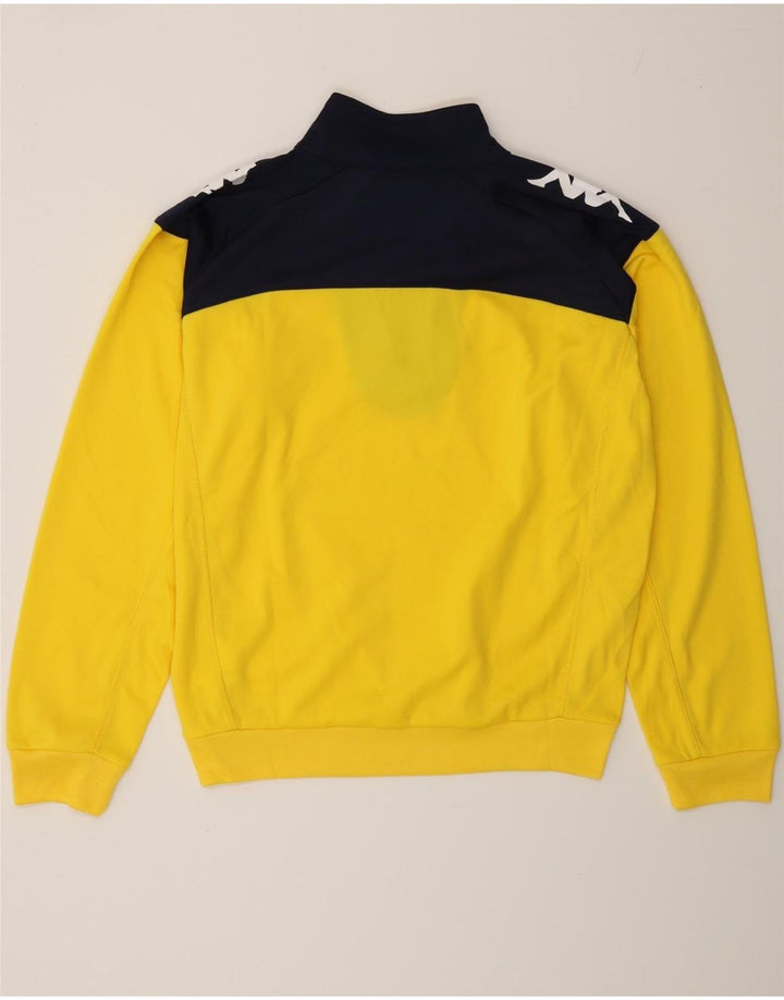 KAPPA Boys Graphic Sweatshirt Jumper 13-14 Years Yellow Colourblock