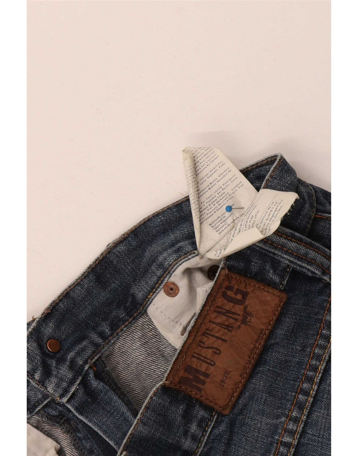 Mustang herre jeans med brede ben W33 L32 marineblå bomuld