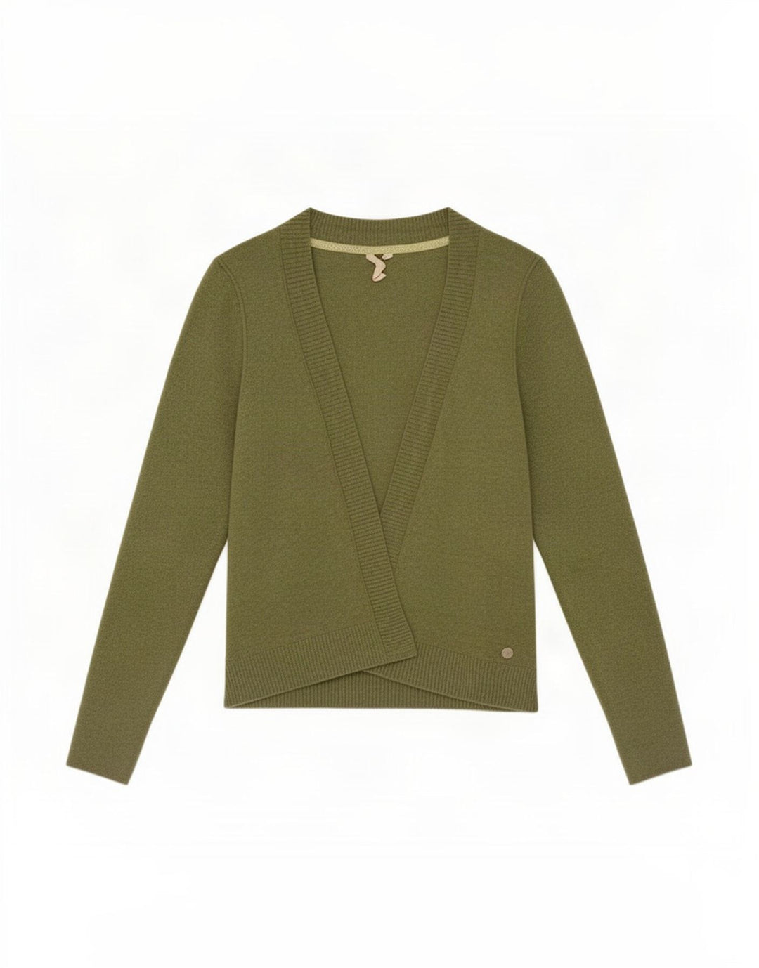 White Stuff Womens Crop Open Cardigan Sweater UK 12 Medium Green Viscose