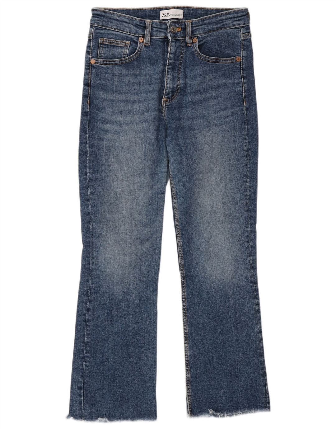 Zara Dame Bootcut Jeans EU 38 Small W28 L26 Blå