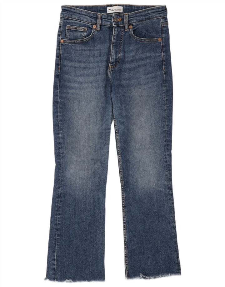 Zara Dame Bootcut Jeans EU 38 Small W28 L26 Blå