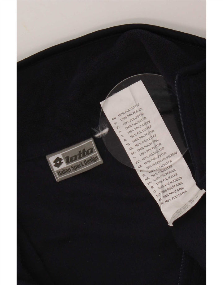 Lotto Herre lynlås hals fleece trøje lille marineblå polyester