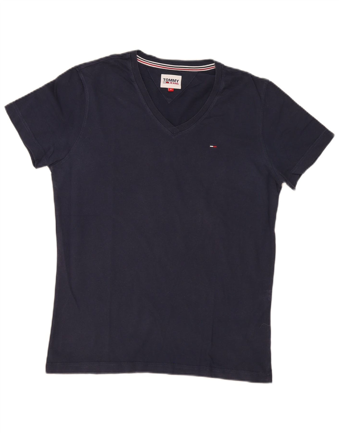 Tommy Hilfiger Herre T-Shirt Top Medium Marineblå Bomuld