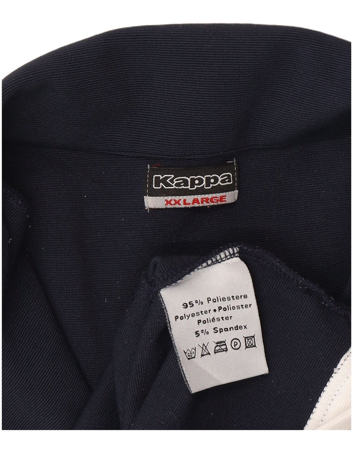 Kappa træningsdragt topjakke til kvinder UK 20 2XL Marineblå Colourblock Polyester