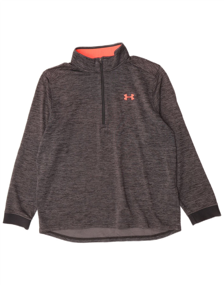 Under Armour Herre Cold Gear Zip Neck Pullover Træningsdragt Top XL Grå Flecked
