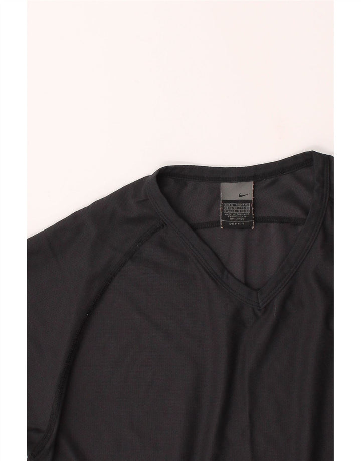 NIKE Mens Dri Fit T-Shirt Top UK 36/38 Small Black Polyester Vintage Nike and Second-Hand Nike from Messina Hembry 