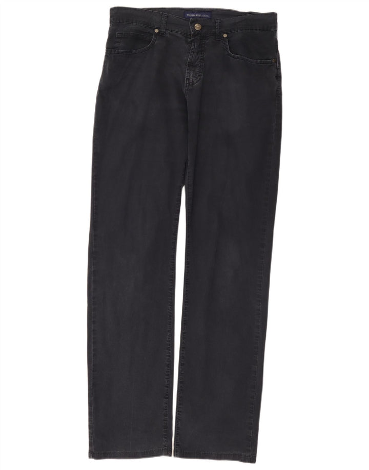 Trussardi Straight Jeans til mænd W32 L32 Marineblå bomuld