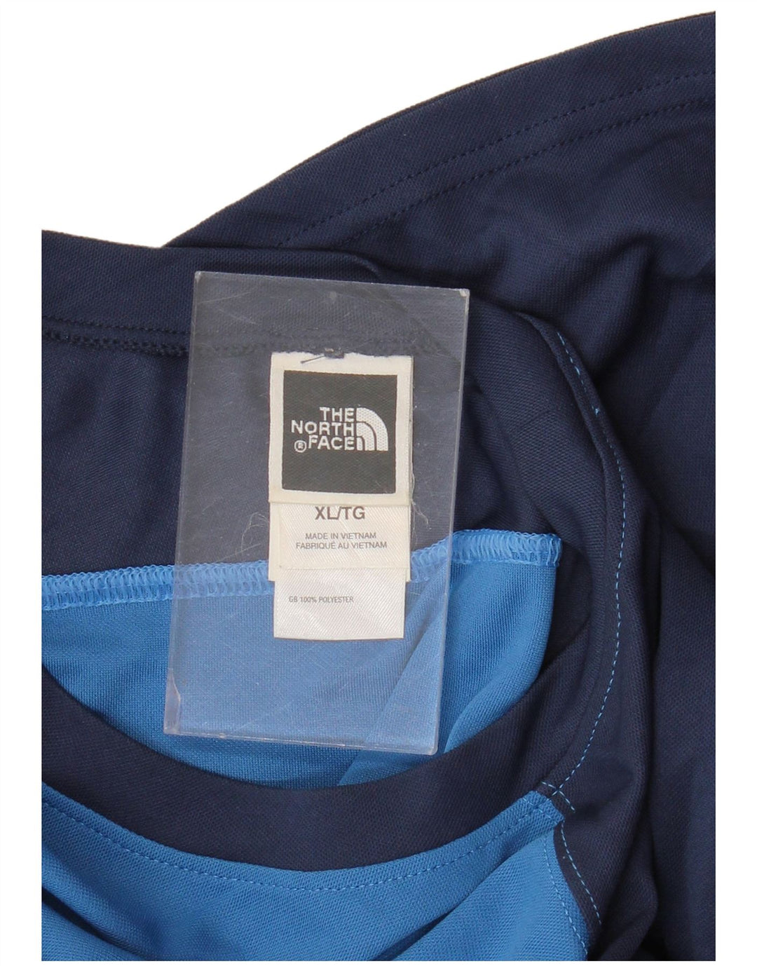 THE NORTH FACE Herre T-Shirt Top XL Blå Colourblock Polyester