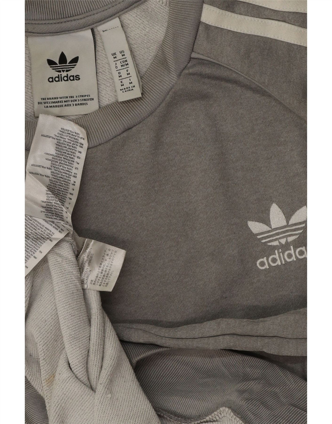 Adidas Sweatshirt Jumper Medium Grå Polyester til mænd