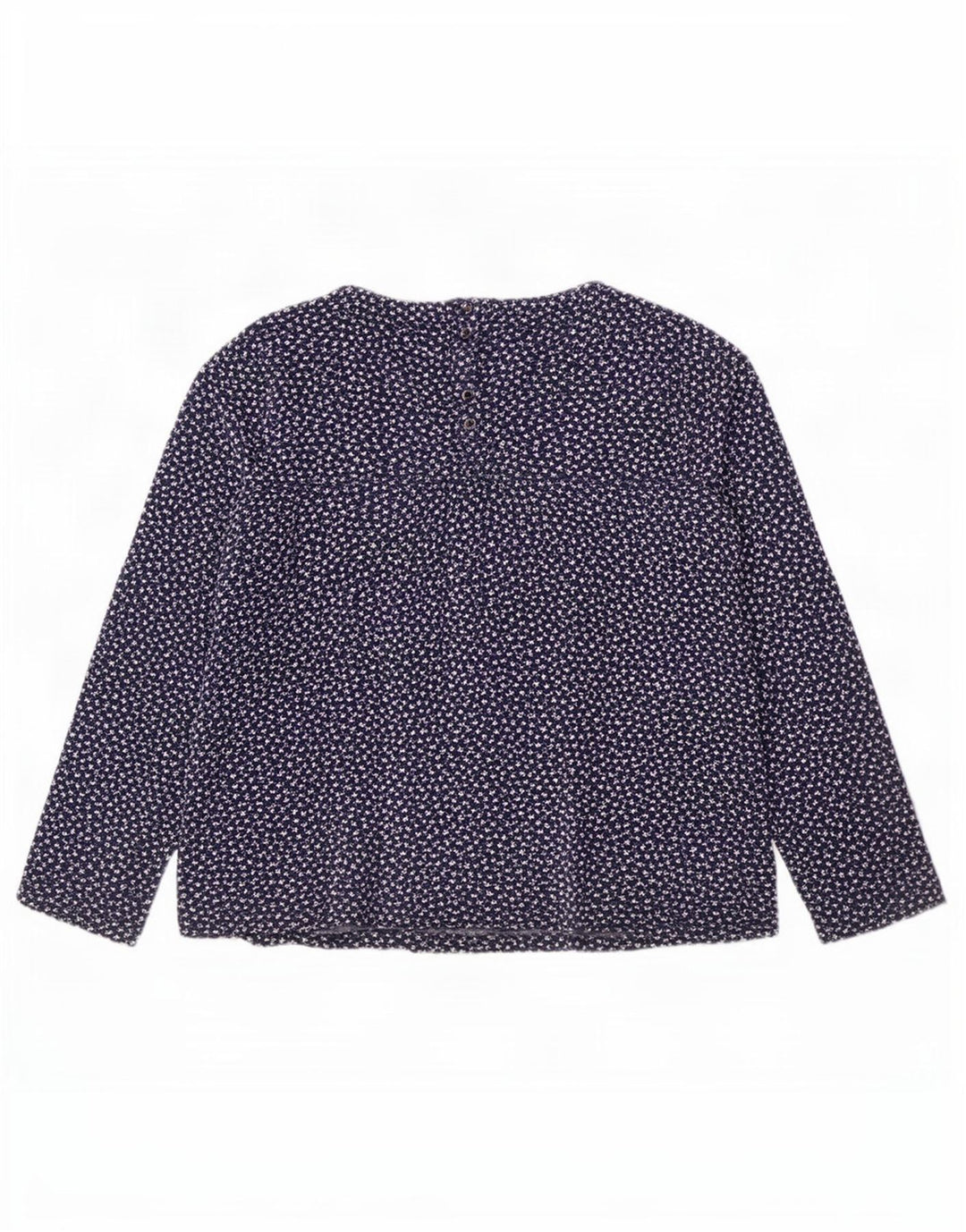 Fat Face Kvinders abstrakt mønster Top Langærmet UK 16 Large Navy Blue