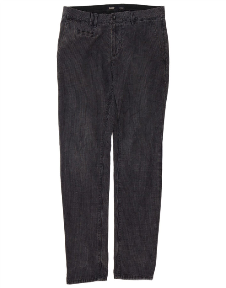 Rifle Herre Slim Chino Bukser W32 L33 Navy Blue Check