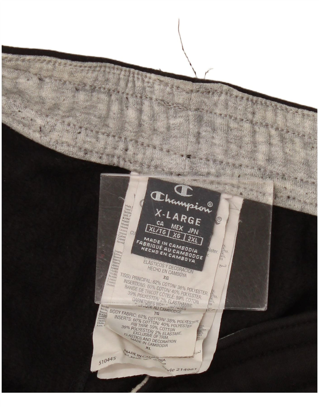 CHAMPION Herre grafisk træningsdragt Bukser Joggers XL Sort Bomuld