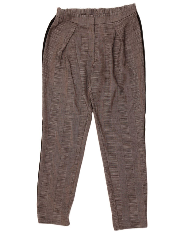 Topshop Dame abstrakt mønster Casual Bukser UK 10 Small W28 L28 Grå