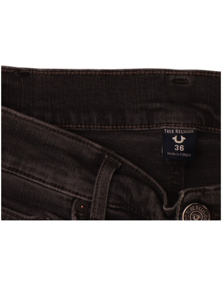 True Religion Herre Distressed Slim Jeans W36 L34 Grå Bomuld