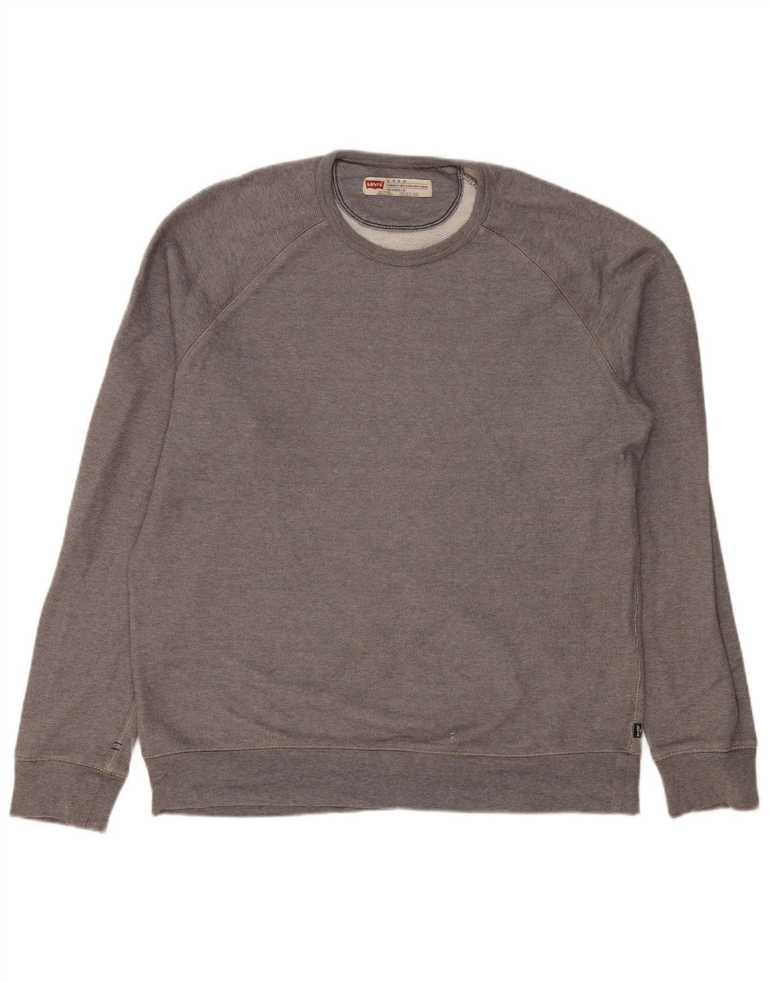 LEVI'S Mens Coupe Standard Standard Fit Sweatshirt Jumper XL Grey Cotton