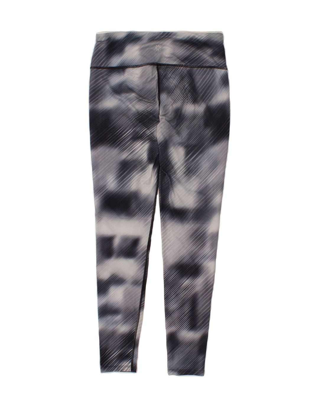 ATHLETA Womens Leggings UK 10 Small  Navy Blue Tie Dye Nylon Vintage Athleta and Second-Hand Athleta from Messina Hembry 