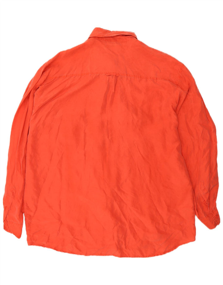 Vintage herreskjorte XL orange silke