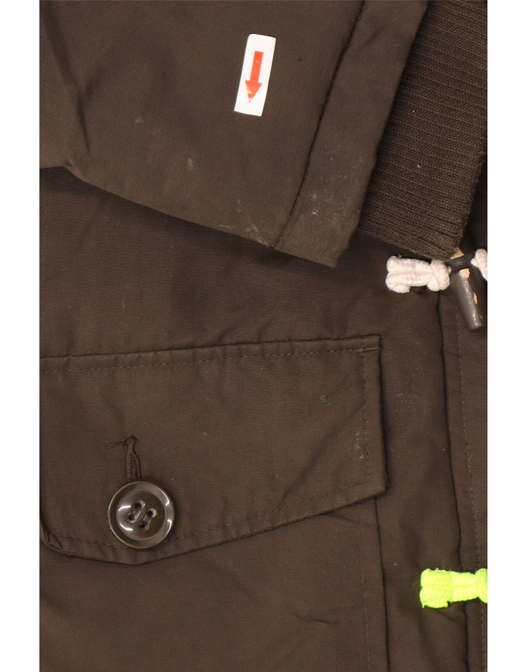Superdry Oversized Parkajakke med hætte til kvinder UK 10 Lille Khaki Nylon