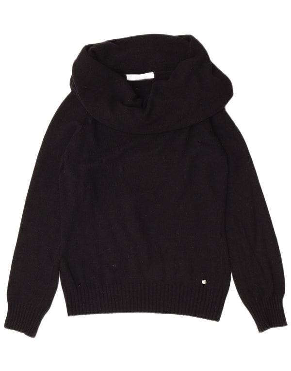 North Sails Dame Roll Neck Jumper Sweater UK 8 Small Black Angora