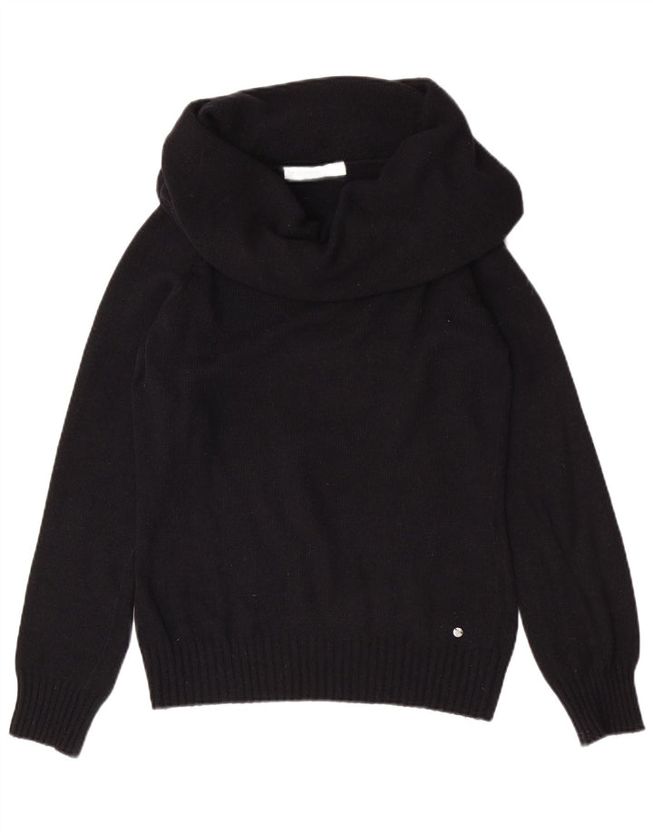 North Sails Dame Roll Neck Jumper Sweater UK 8 Small Black Angora