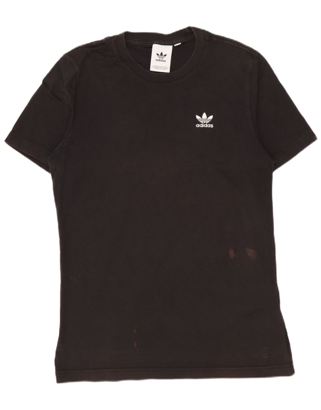 ADIDAS Herre T-Shirt Top Lille Sort Bomuld