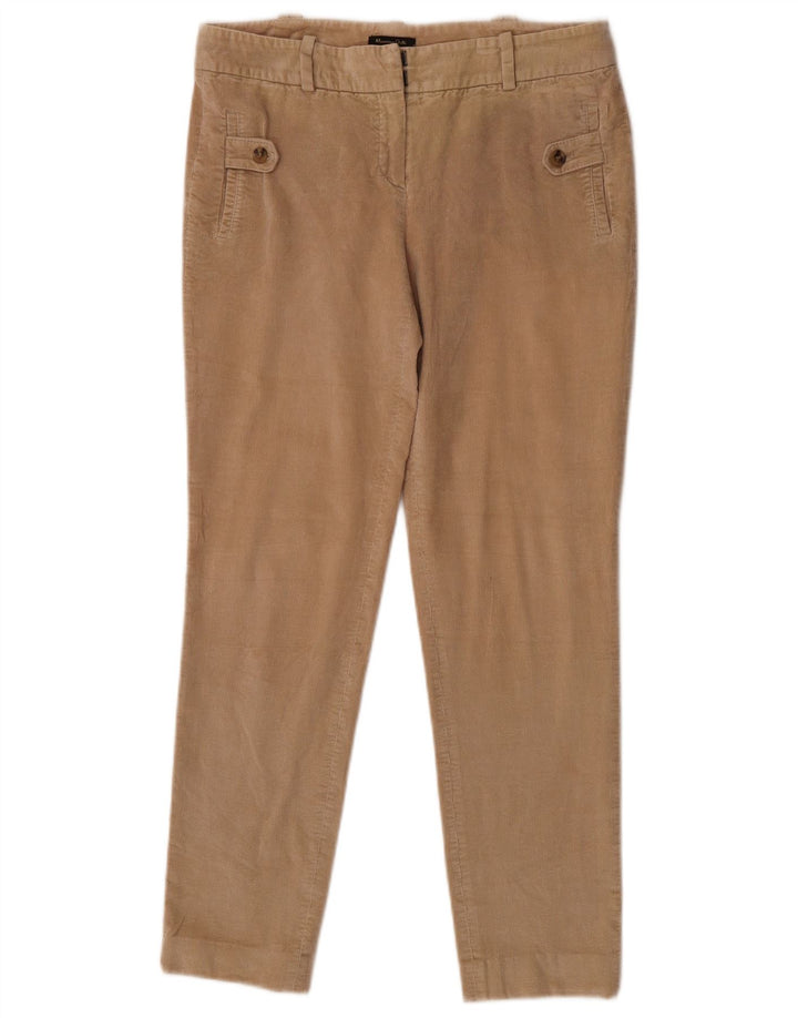 Massimo Dutti Dame Slim Corduroy Bukser EU 40 Medium W30 L27 Beige