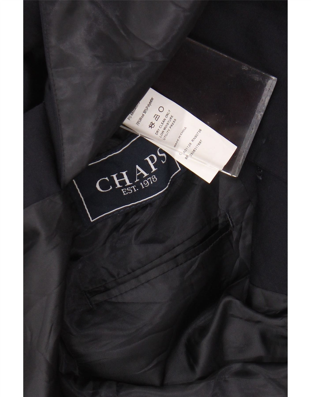 Chaps Herre Longline 2-knaps blazerjakke UK 38 Mellem marineblå uld