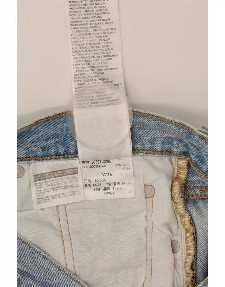 Levi's Womens 501 Distressed Denim Shorts W26 Små blå bomuld