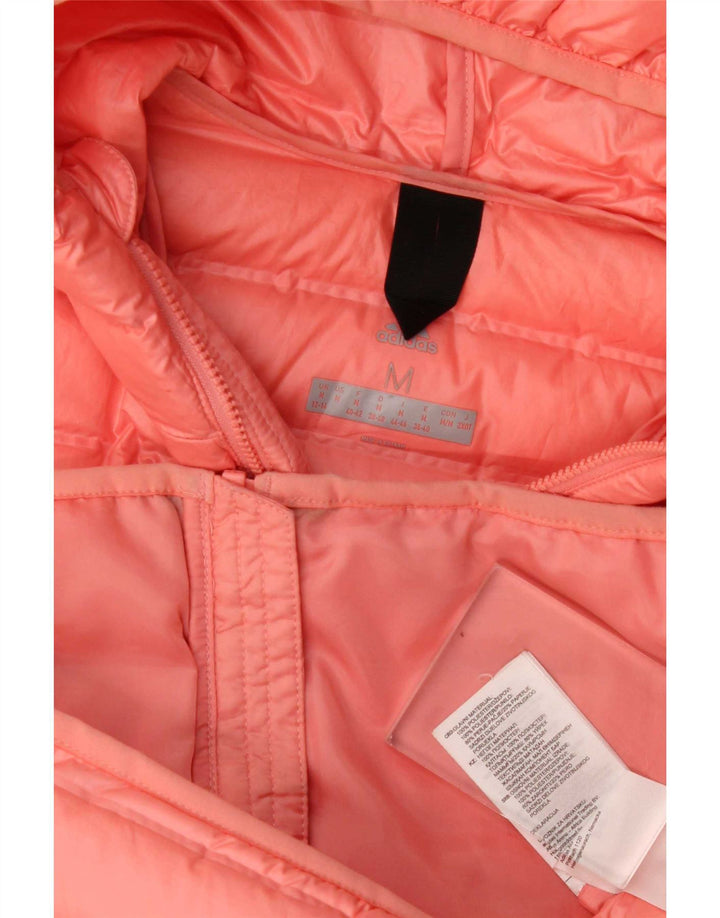 Adidas, polstret hættejakke til kvinder, UK 12/14 Medium Pink Polyester