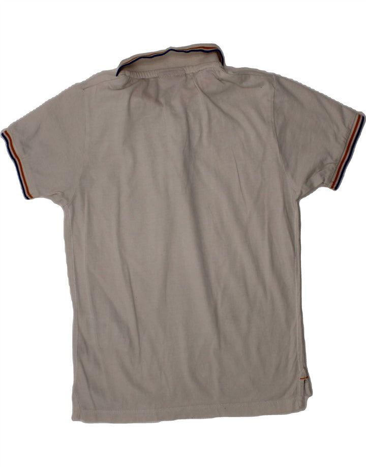 NAPAPIJRI Boys Polo Shirt 7-8 Years White Cotton Vintage Napapijri and Second-Hand Napapijri from Messina Hembry 