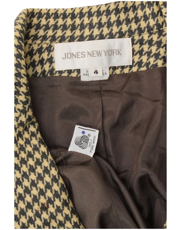 Jones New York Dame Blazer Jacket US 4 Small Beige Houndstooth