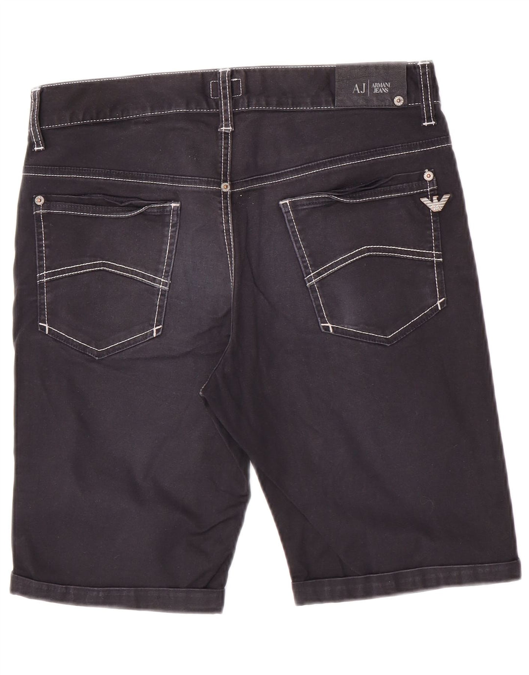 Armani Junior Drenge Denim Shorts 15-16 år W30 Sort Bomuld