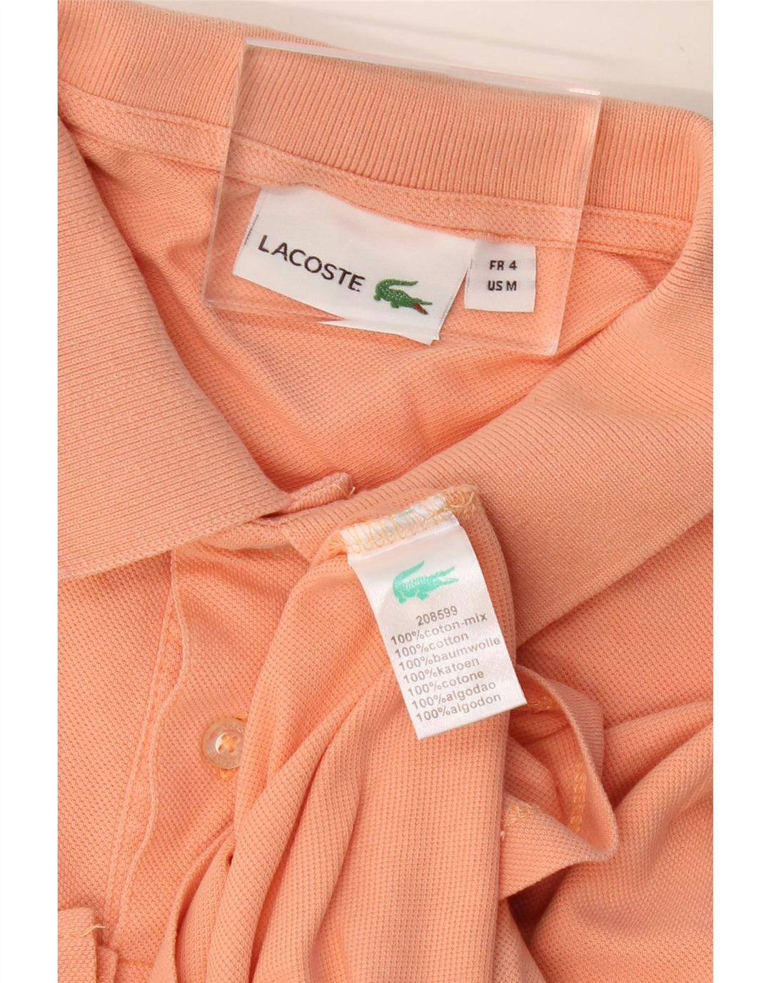 LACOSTE Poloshirt til mænd størrelse 4 Medium Pink Bomuld