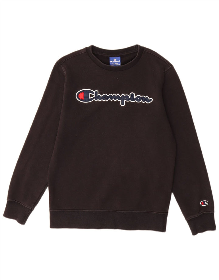 CHAMPION Drenge Grafisk Sweatshirt Jumper 11-12 år Stor sort bomuld