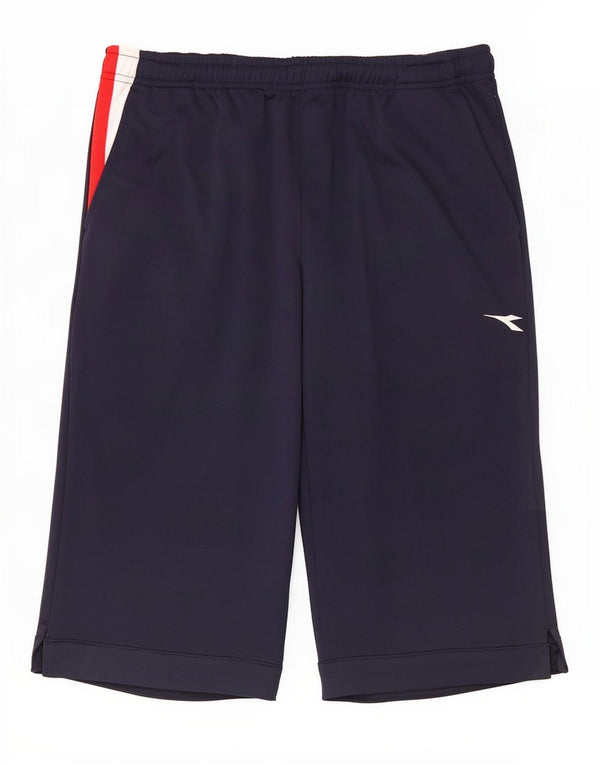 Diadora Herre Bermuda Sportshorts Large Navy Blue Colourblock Polyester