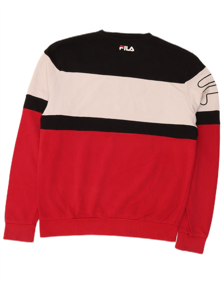 FILA Grafisk sweatshirt til mænd, lille flerfarvet Colourblock Bomuld