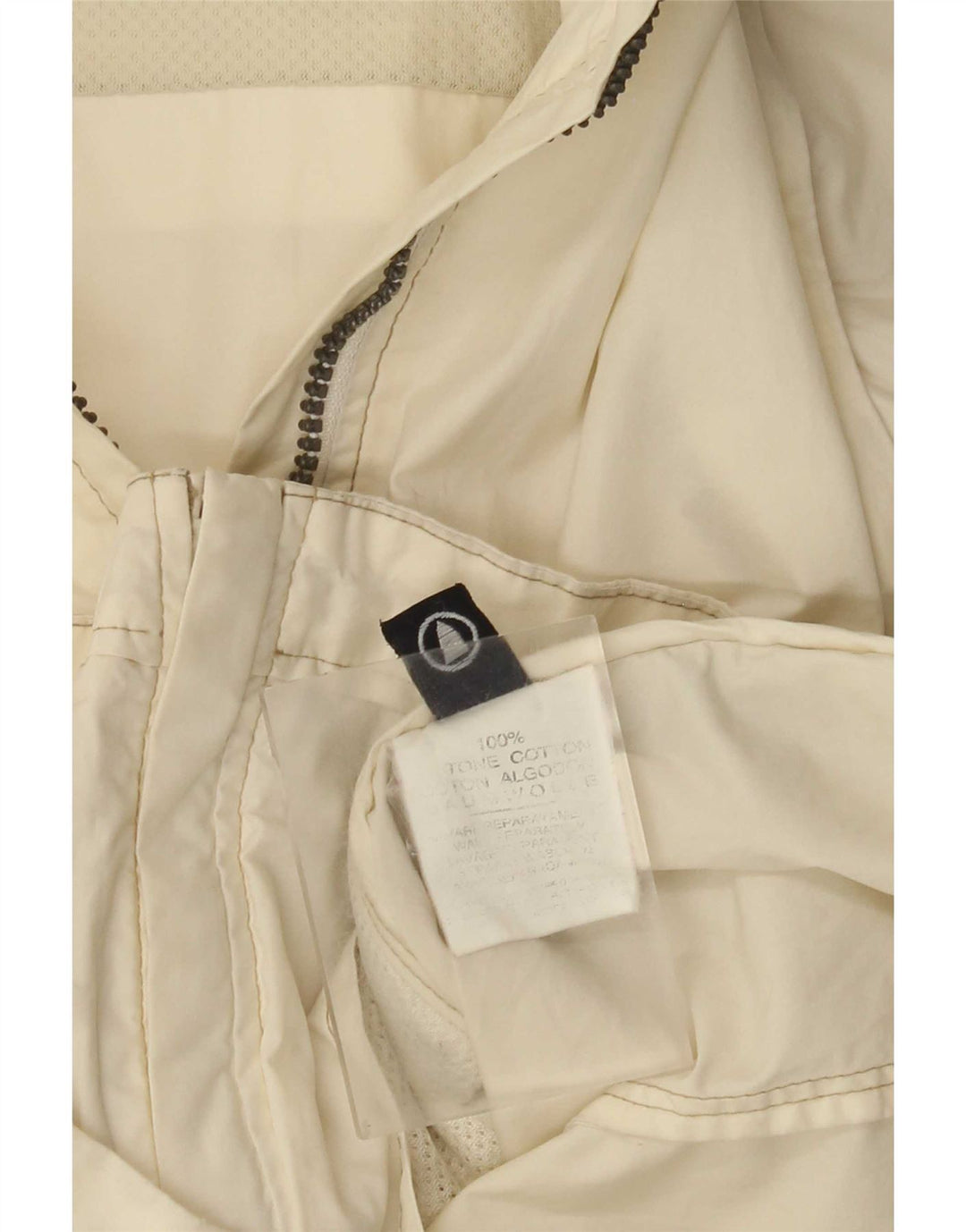 Murphy & Nye Dame Hooded Bomber Jacket UK 10 Small Off White Bomuld