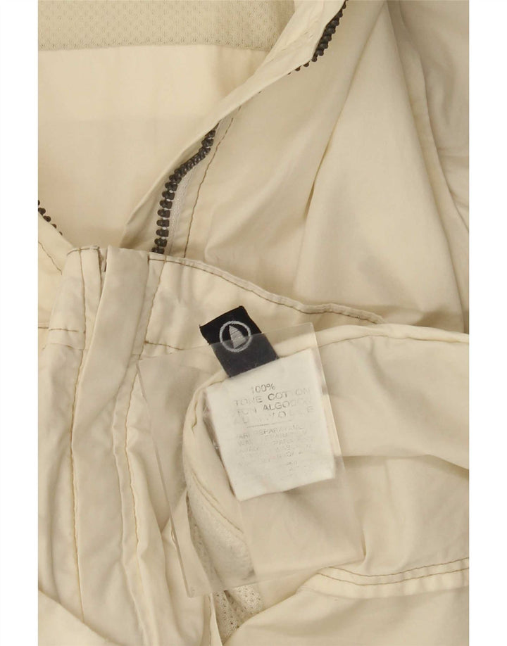 Murphy & Nye Dame Hooded Bomber Jacket UK 10 Small Off White Bomuld