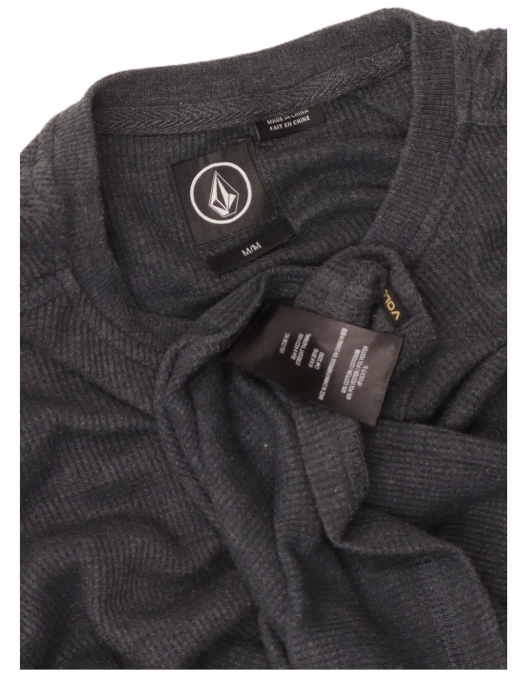 Volcom Herre Regular Fit Top Langærmet Medium Grey Bomuld