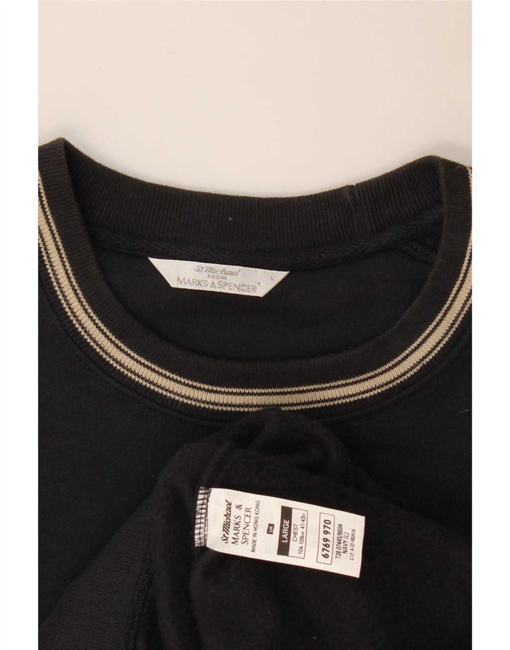 Marks & Spencer Herre St. Michael Sweatshirt Jumper Stor marineblå bomuld