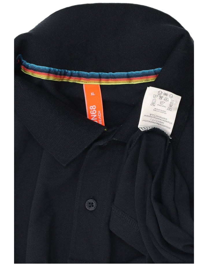 Sun68 Herre poloshirt XL marineblå bomuld