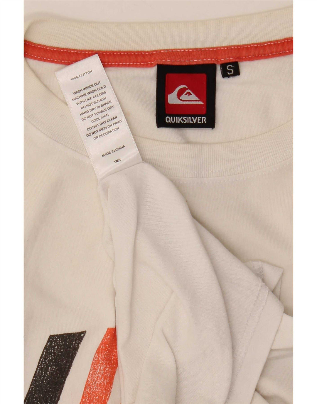 Quiksilver Herre grafisk T-shirt Top Lille hvid bomuld
