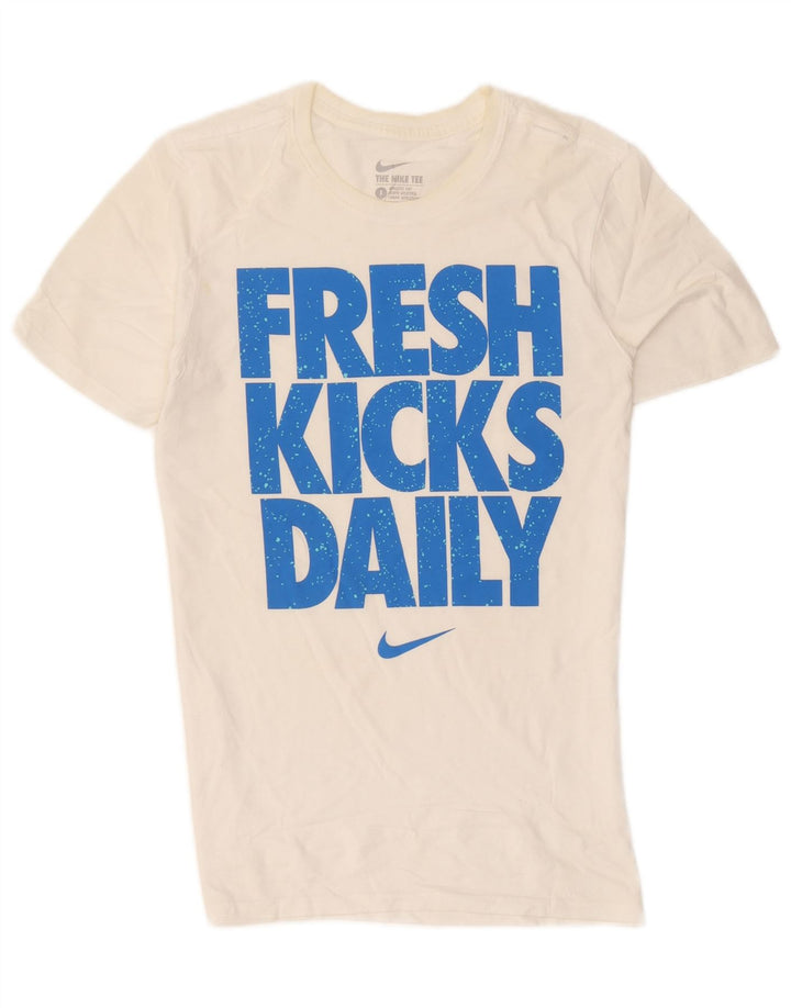 Nike Herre Athletic Cut Grafisk T-Shirt Top Lille Hvid